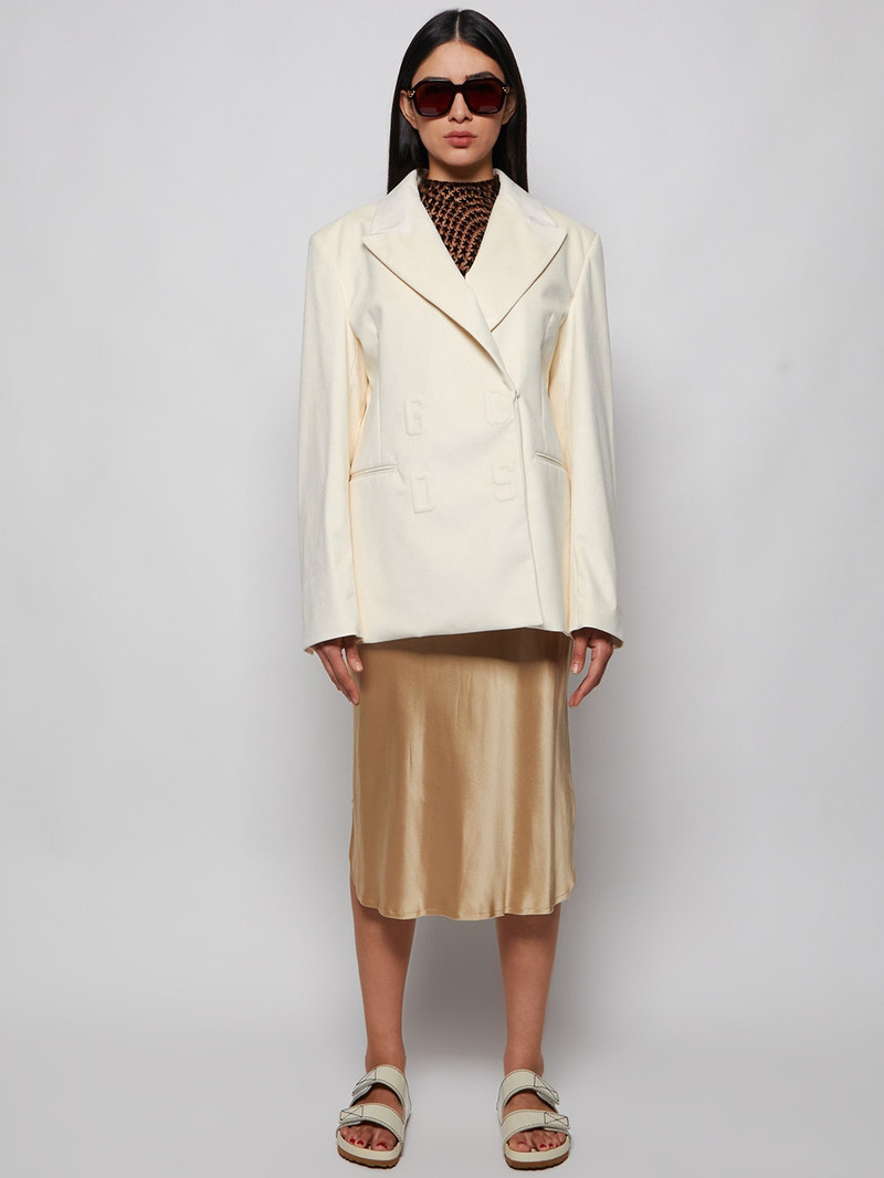 GCDS Alcantara Jacket White outlook