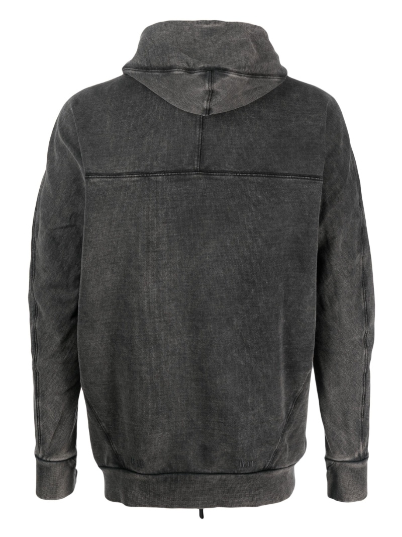 faded long-sleeved cotton hoodie - 2