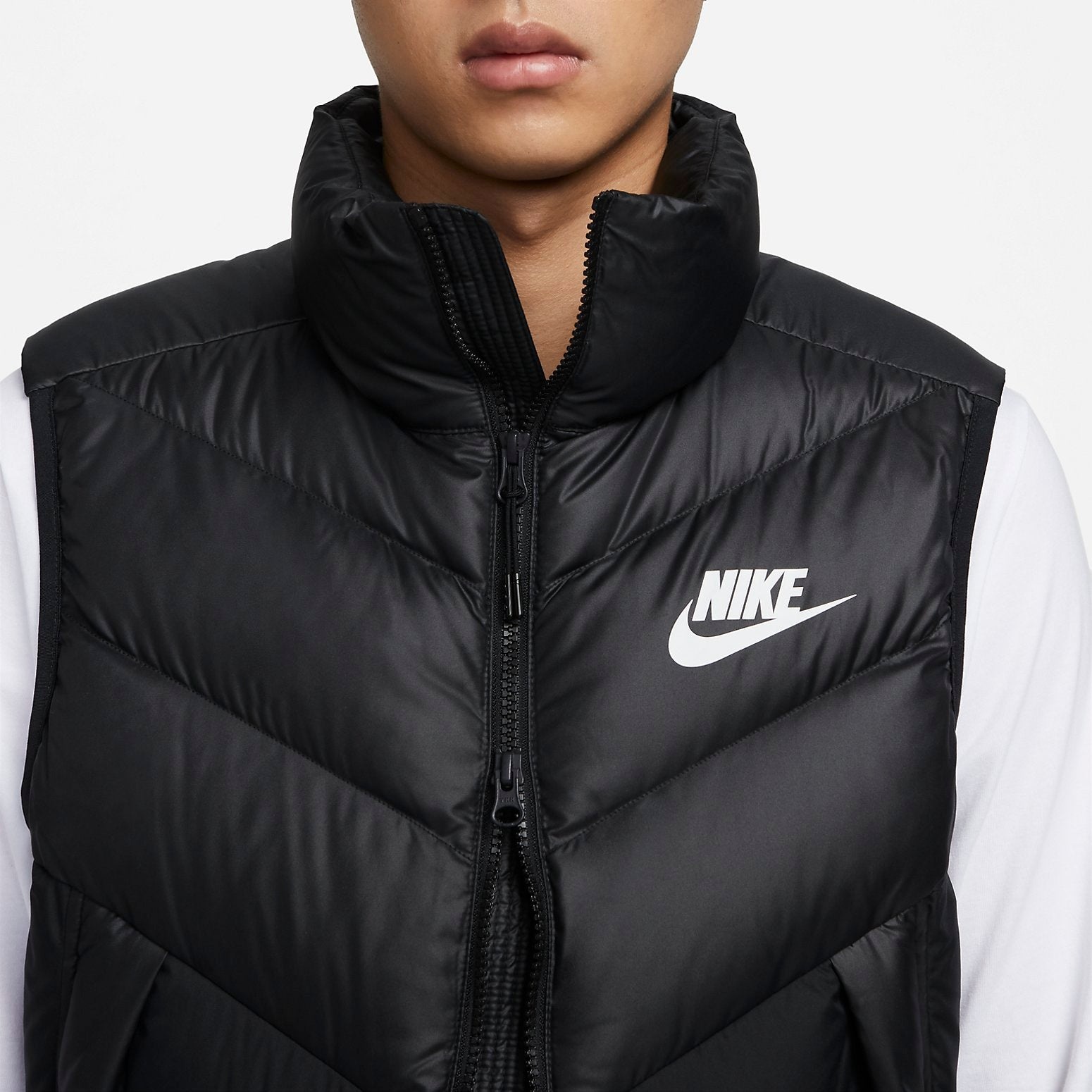 Nike Windproof Warm Stand Collar Down Vest 'Black' DV0757-010 - 2