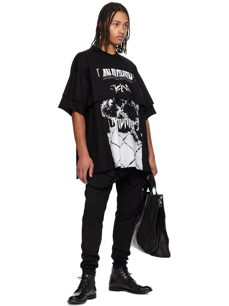 Julius Black Ana-Cropped Double JD T-shirt outlook