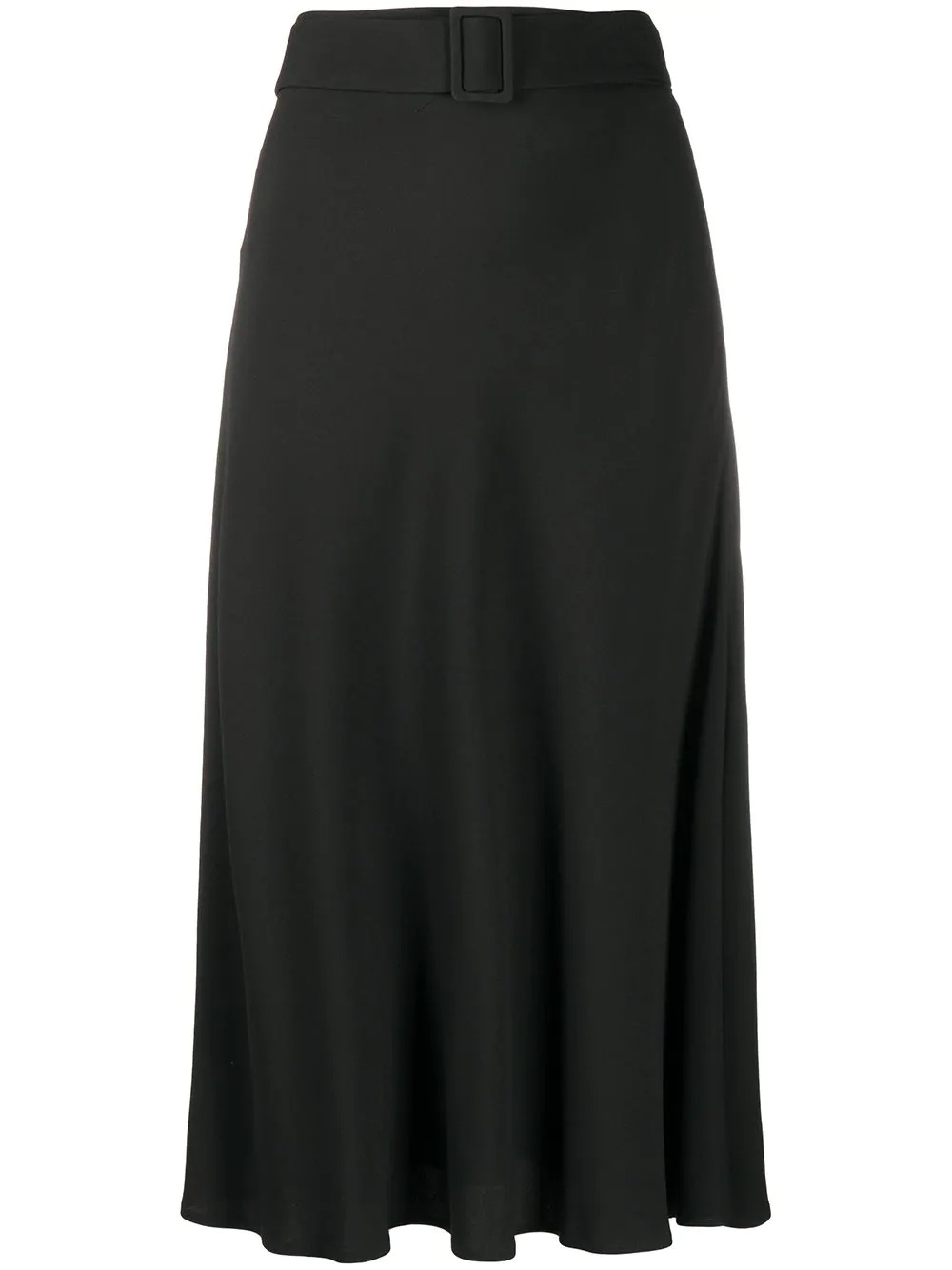 flared hem mid-length skirt - 1