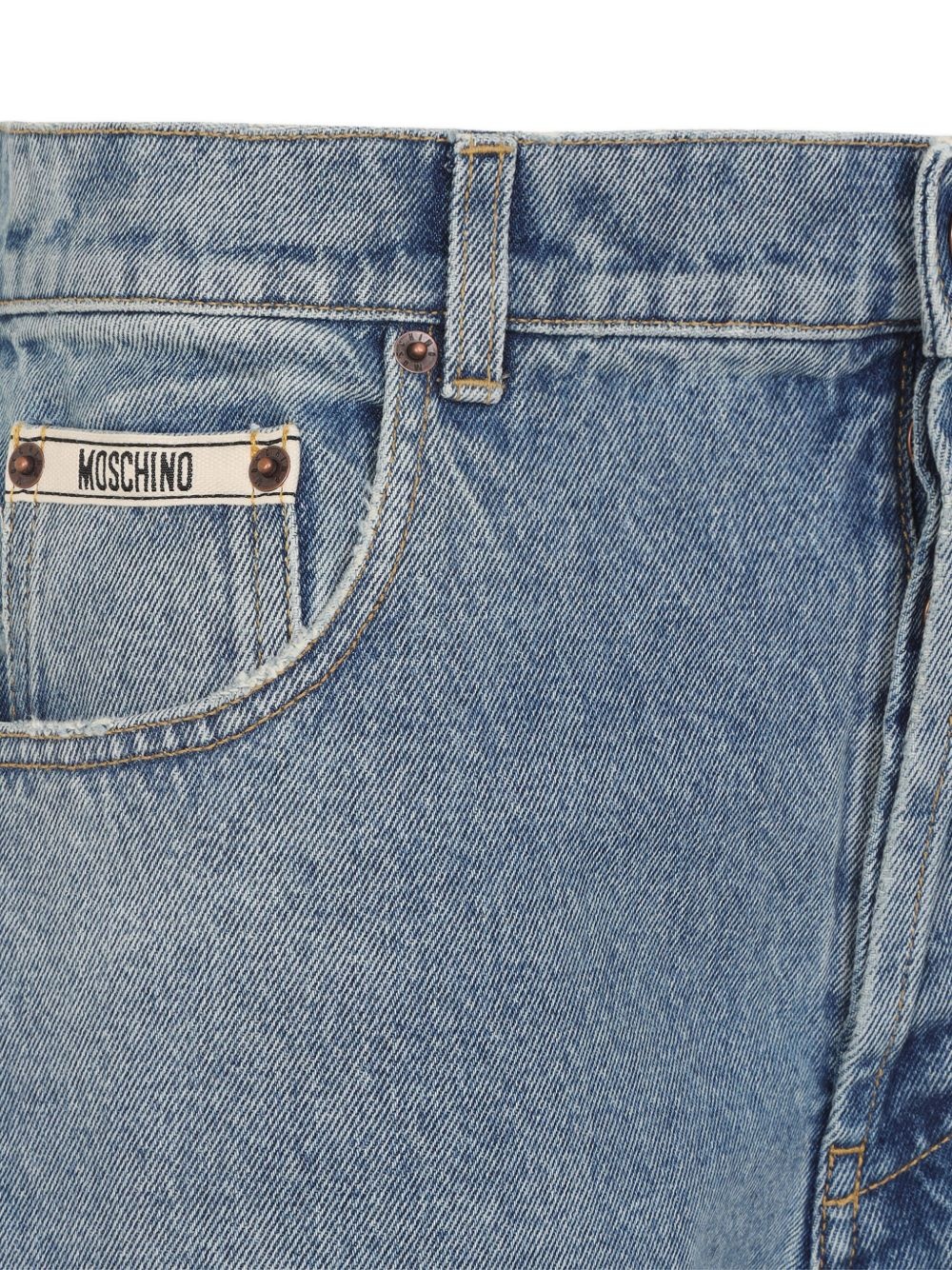 distressed straight-leg jeans - 3