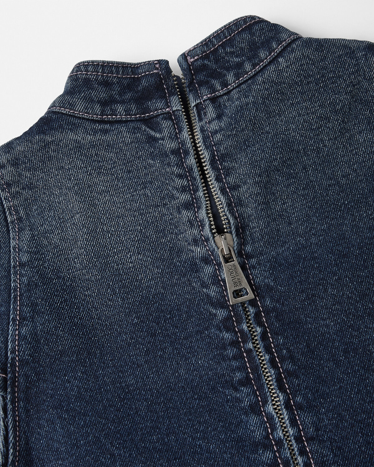 Institutional Logo Denim Mini Dress - 4
