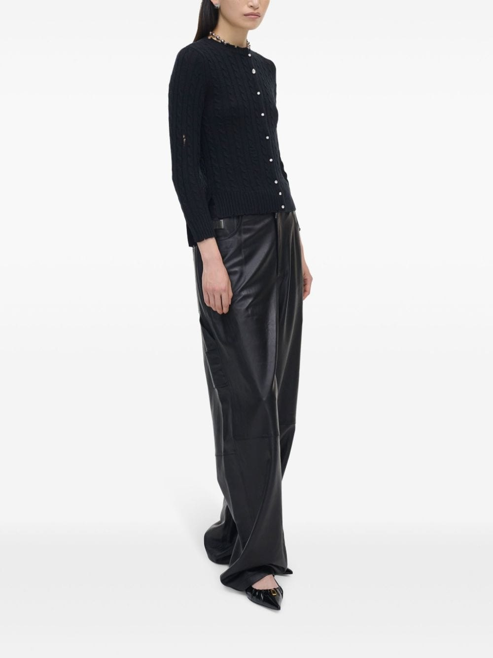 Shrunken cashmere-blend cardigan - 3