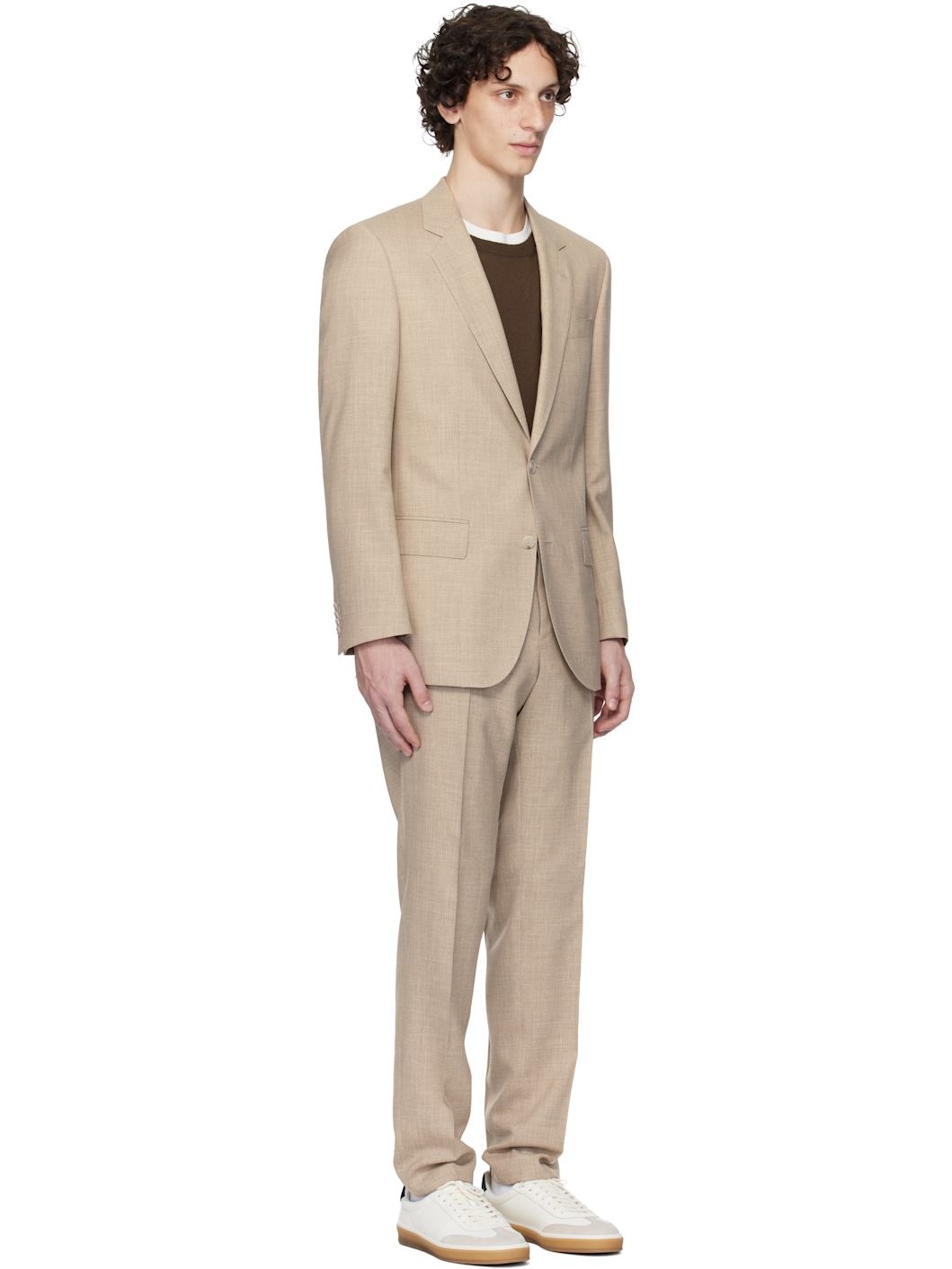 Beige BECKHAM Edition Virgin Wool & Silk Suit - 2