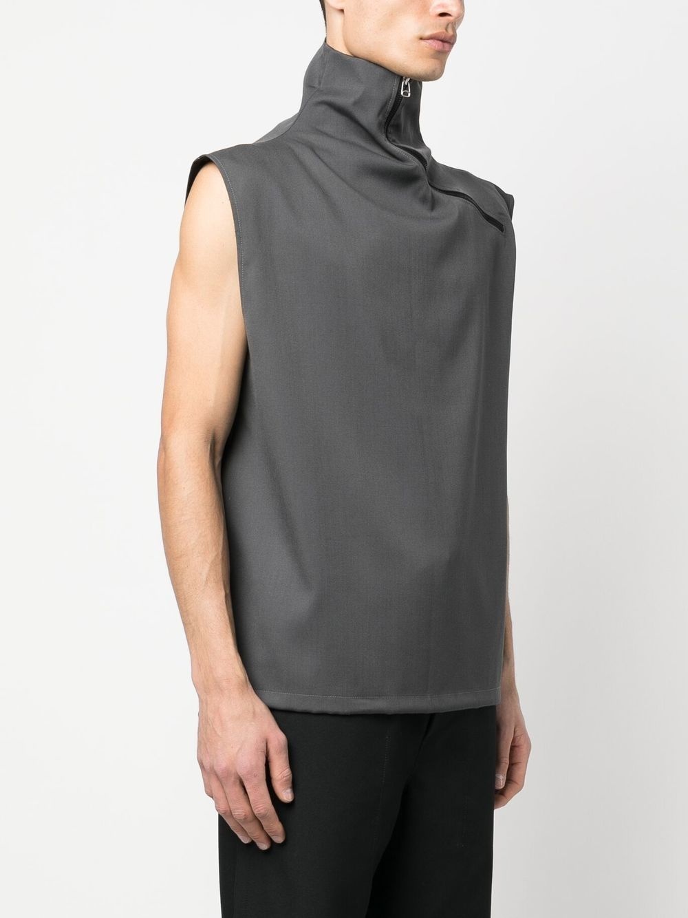 high-neck virgin-wool vest - 3