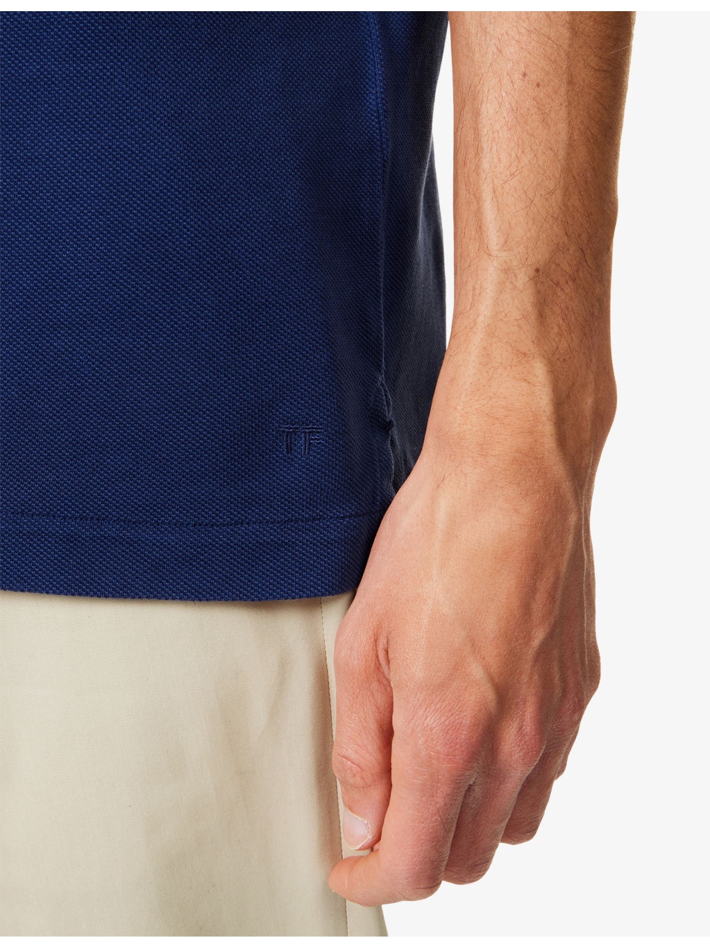 Short-Sleeve Lyocell-Cotton Piquet Polo Shirt - 5