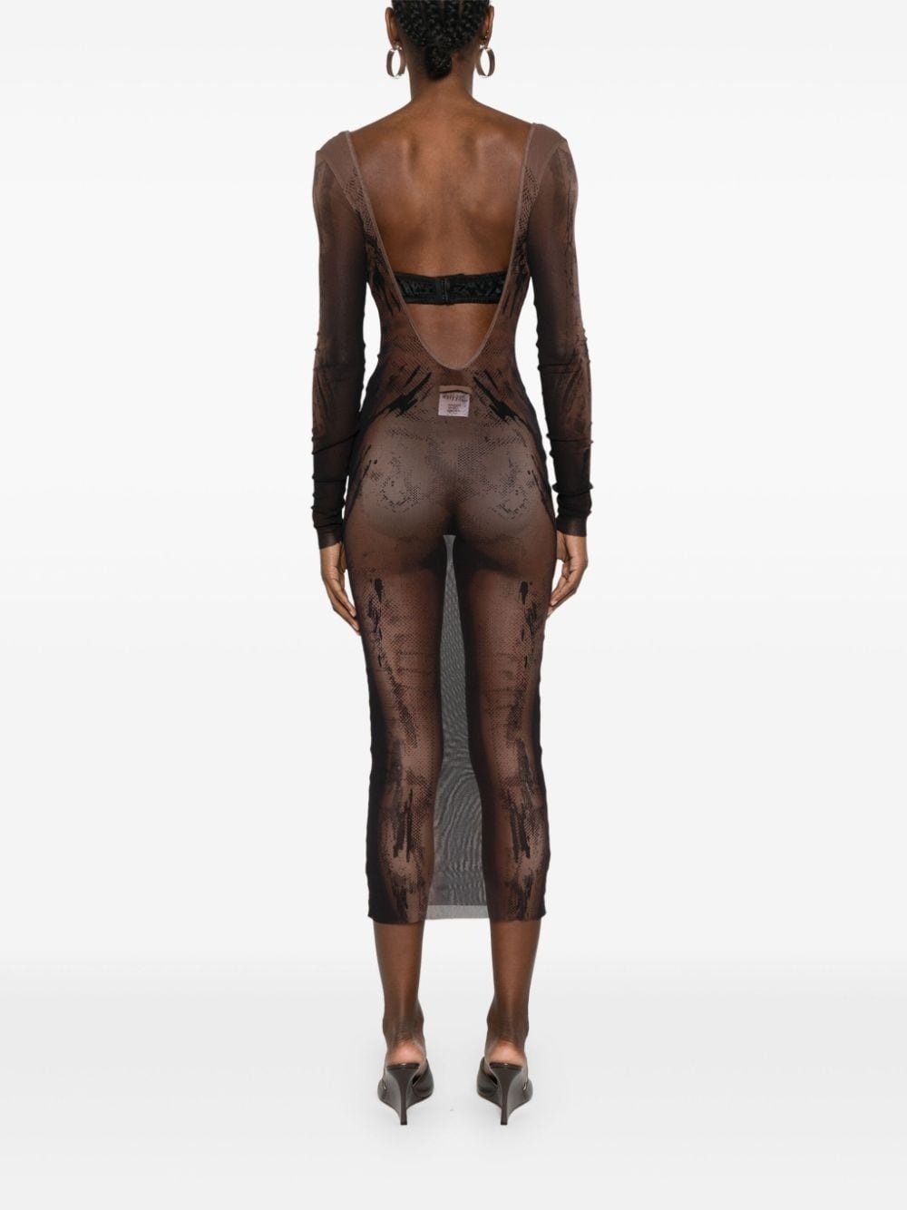 x Shayne Oliver mesh midi dress - 4