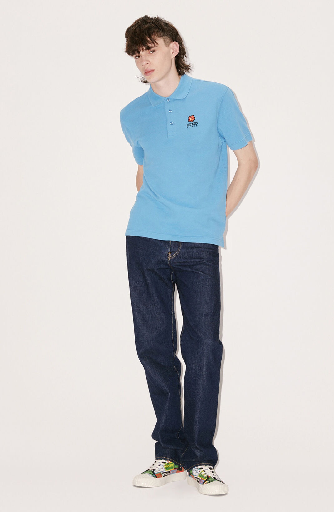 'BOKE FLOWER' crest polo shirt - 3