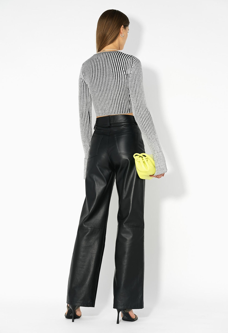 SILK COTTON RIB CROPPED CARDIGAN 5