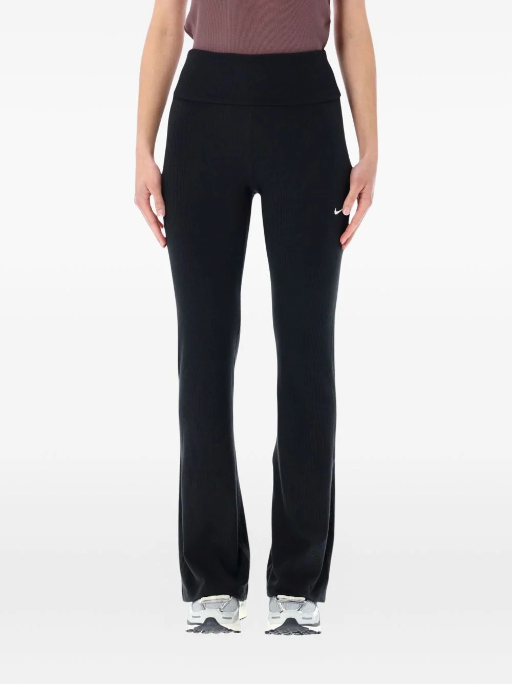 logo-detail flared leggings - 1