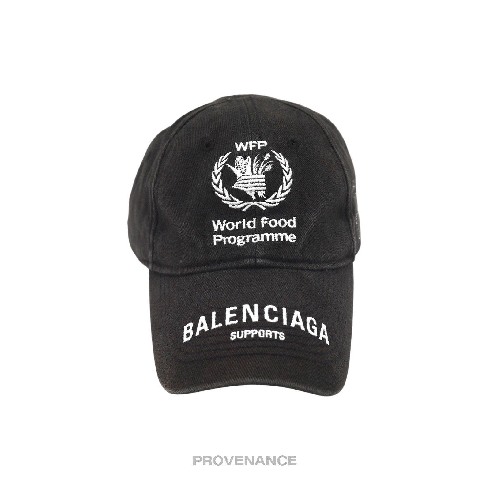 Balenciaga WFP World Food Programme Cap - Washed Black - 1