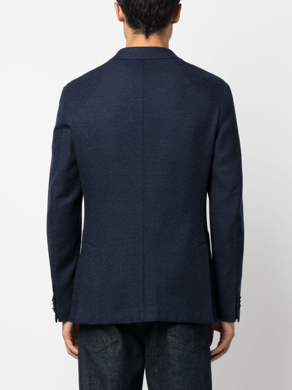 single-breasted wool blazer - 7