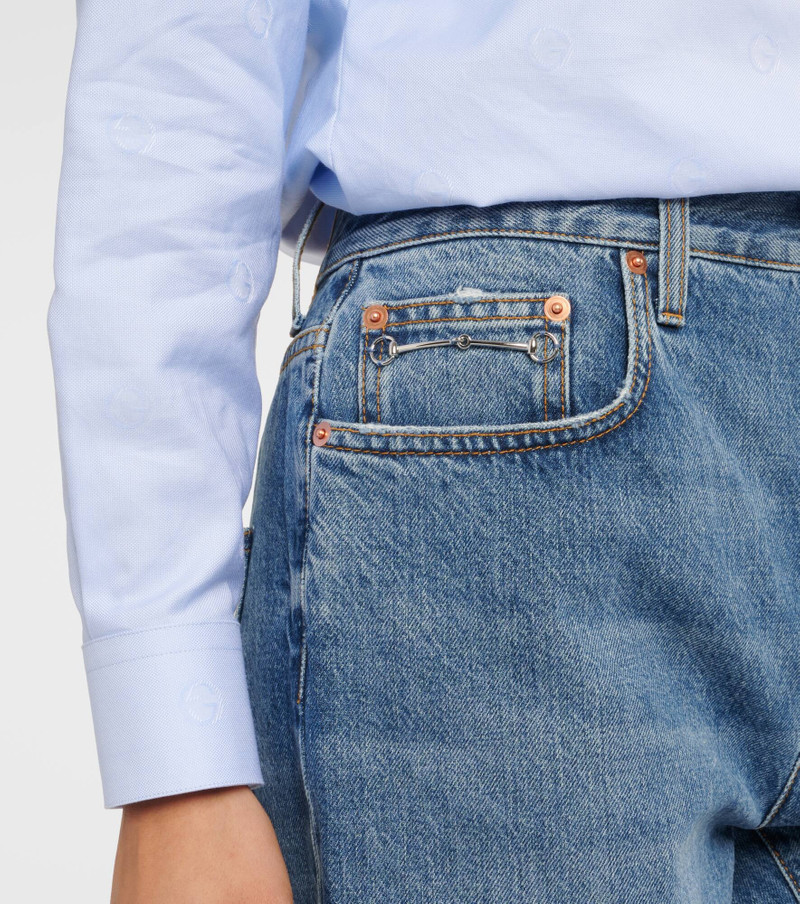 Horsebit straight jeans 6