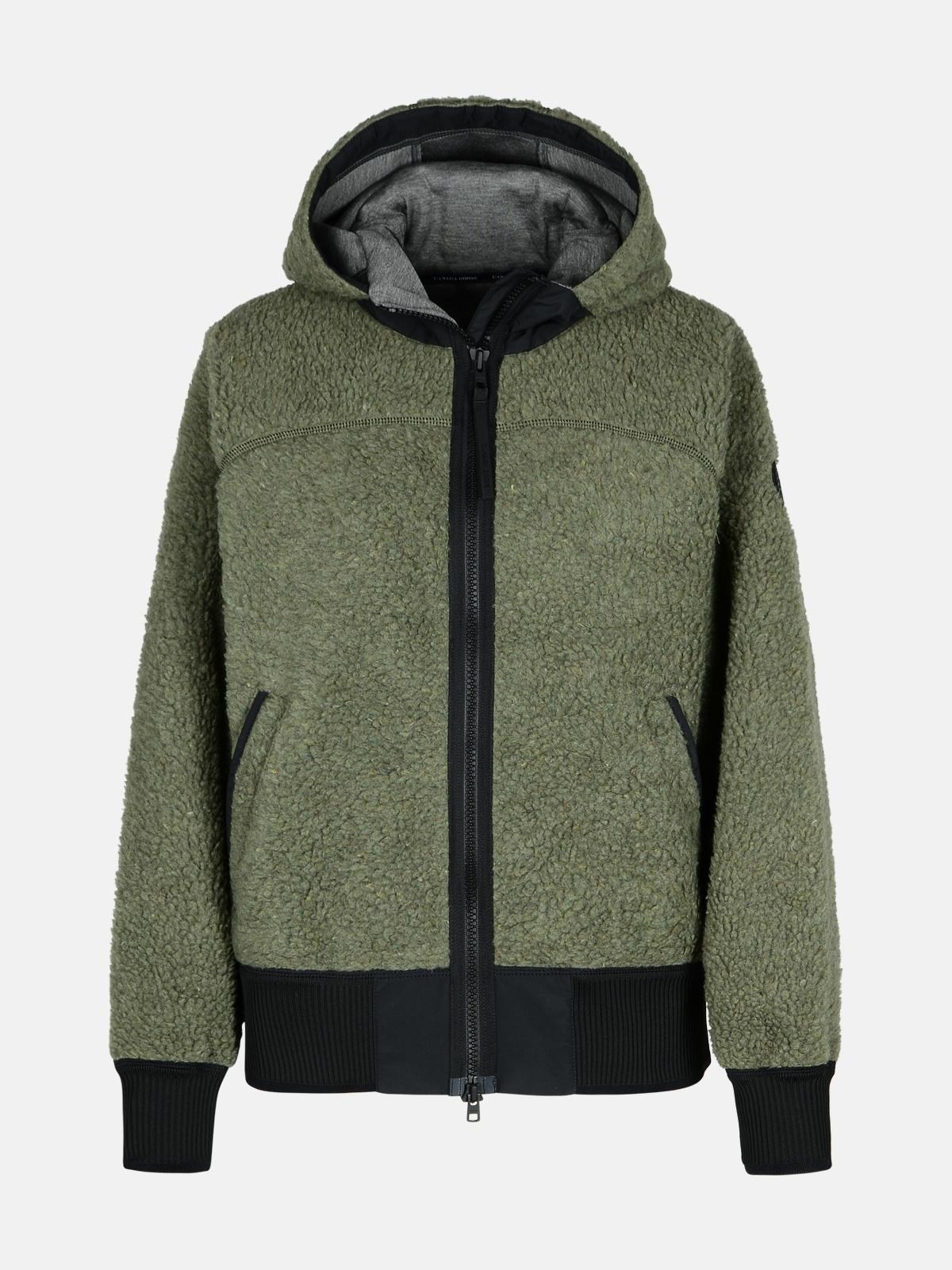 'SIMCOE' GREEN WOOL BLEND FLEECE - 1