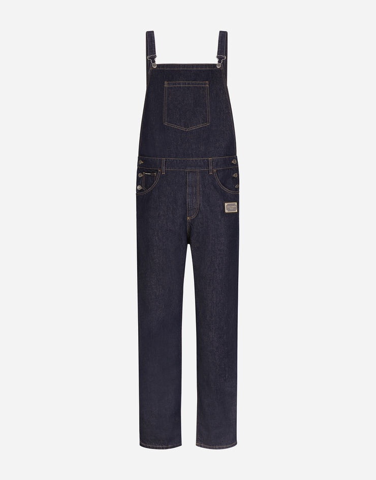 Blue denim dungarees - 1