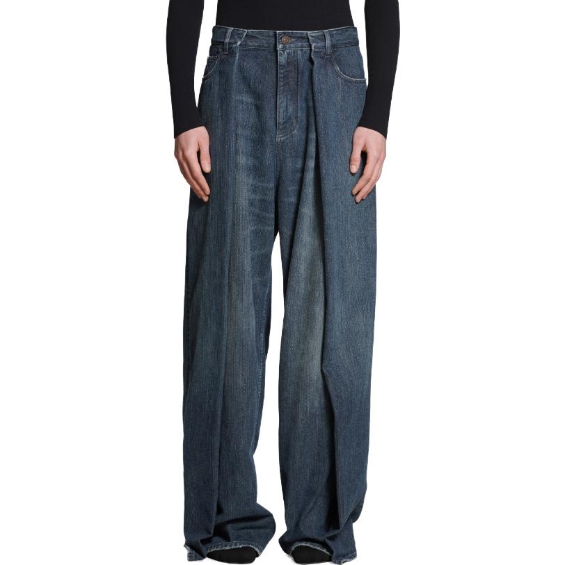 Balenciaga Double Side Pants 'Dark Blue' 767983TNW654445 - 4