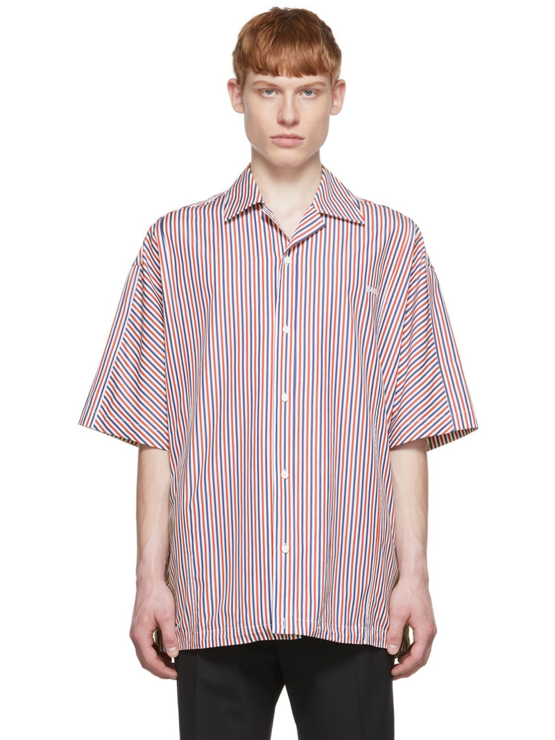 Red & Blue Cotton Short Sleeve Shirt - 1