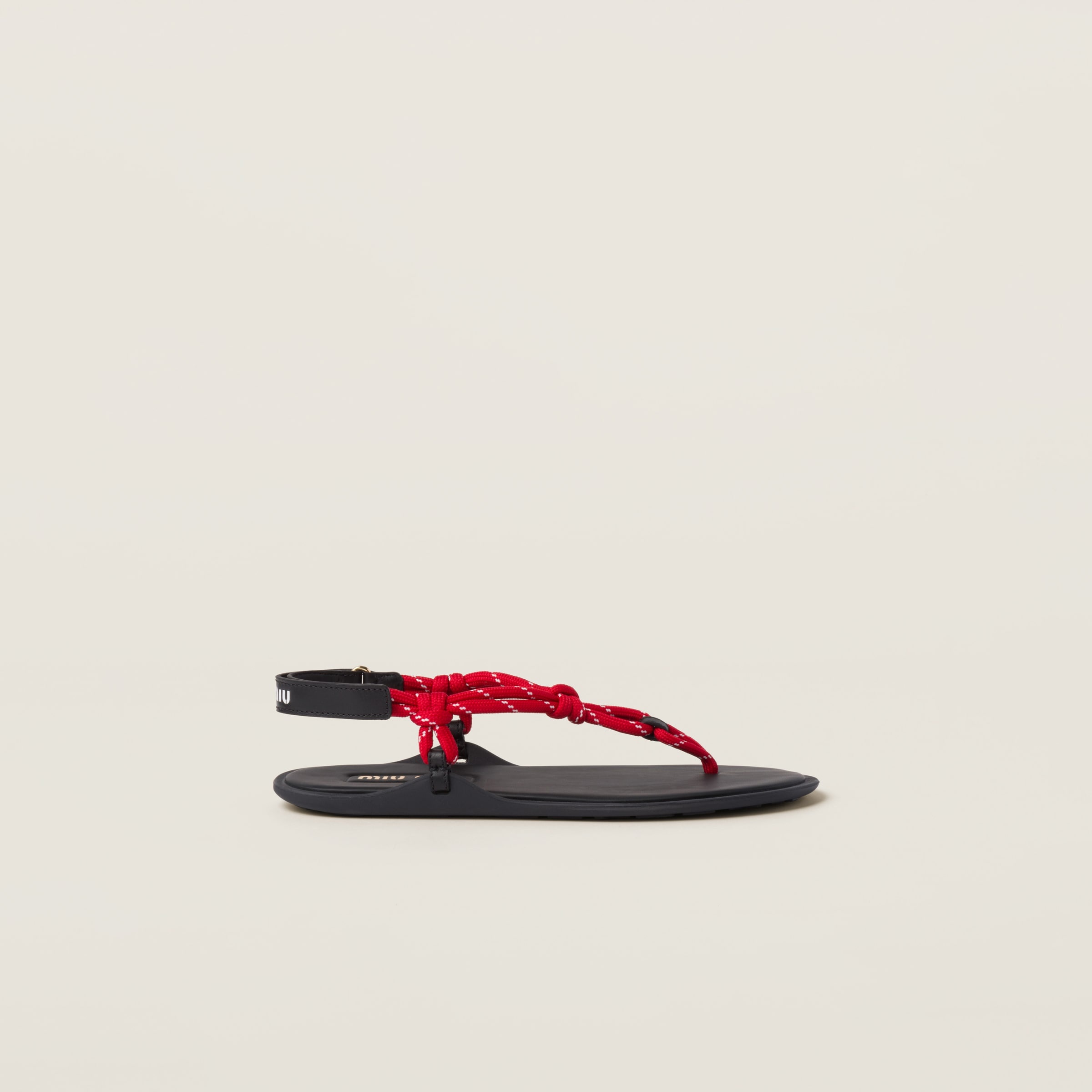 【miu miu】Riviere Code Leather Sandals ★送料関税込★ Miu Miu Riviere Cord and Leather Sandals | Saks Fifth Avenue