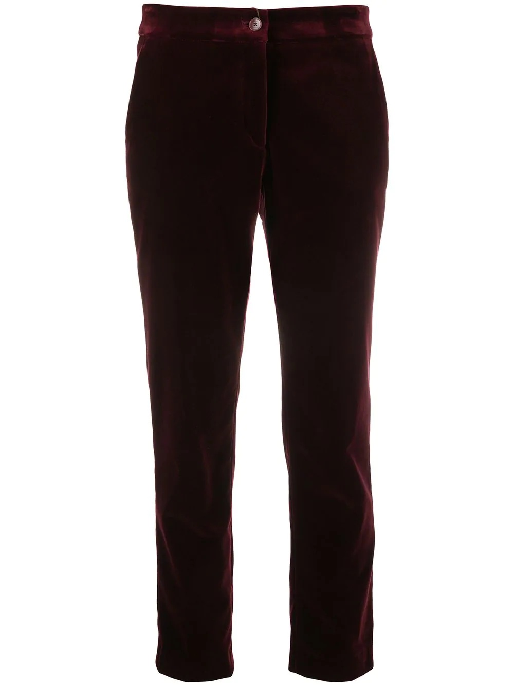 velvet tapered trousers - 1