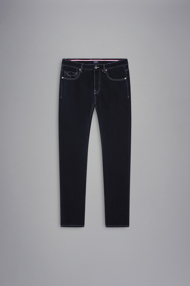 BLACK RIVET STRETCH COTTON JEANS 1