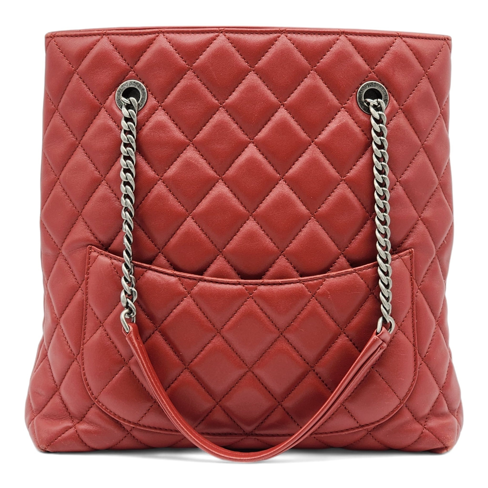 Chanel Urban Delight Quilted Leather Chain Tote in Red - 2