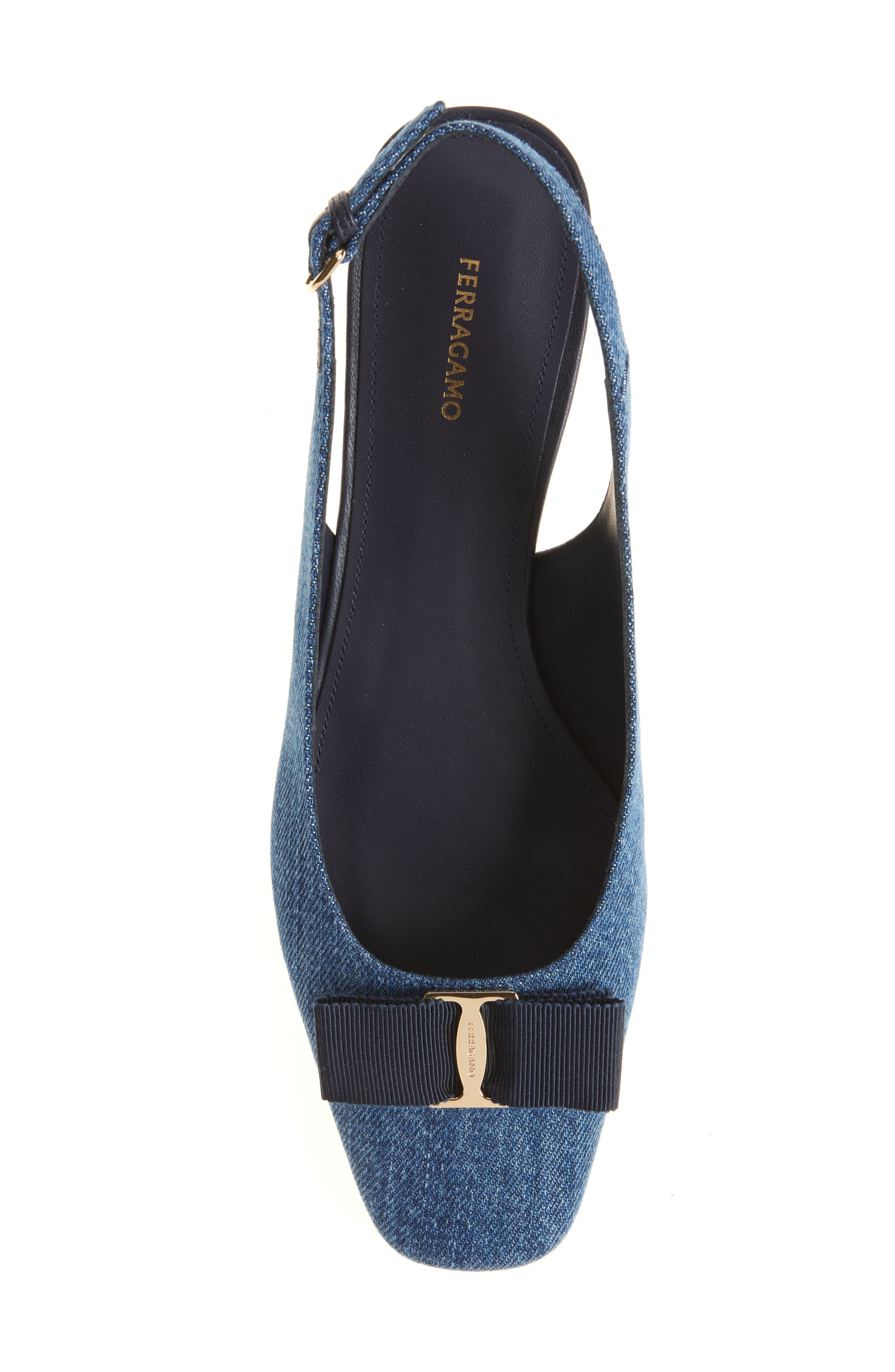 FERRAGAMO Rivada Slingback Pump in Denim at Nordstrom - 5