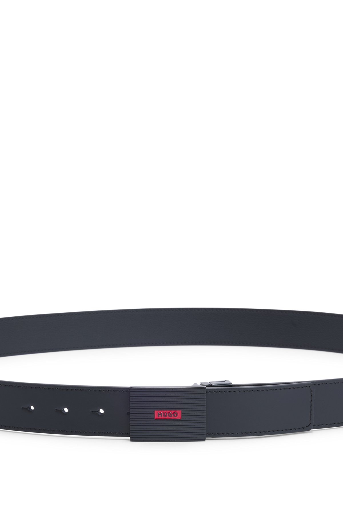 ITALIAN-LEATHER REVERSIBLE BELT WITH PLAQUE BUCKLE - 4