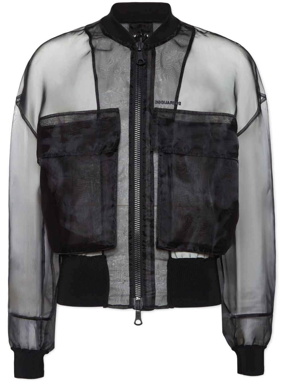 semi-sheer bomber jacket - 1