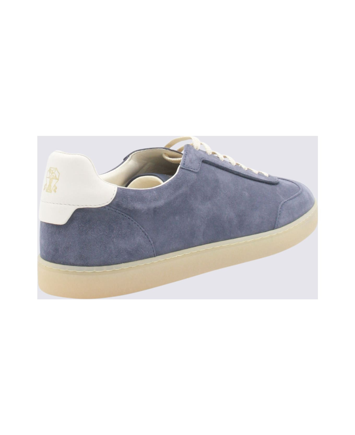 Blue Leather Sneakers - 3
