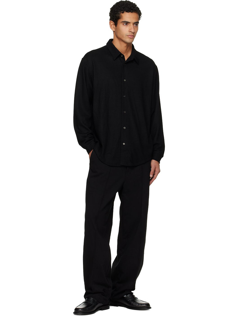 LADY WHITE CO. Black Wool Button Up Shirt outlook