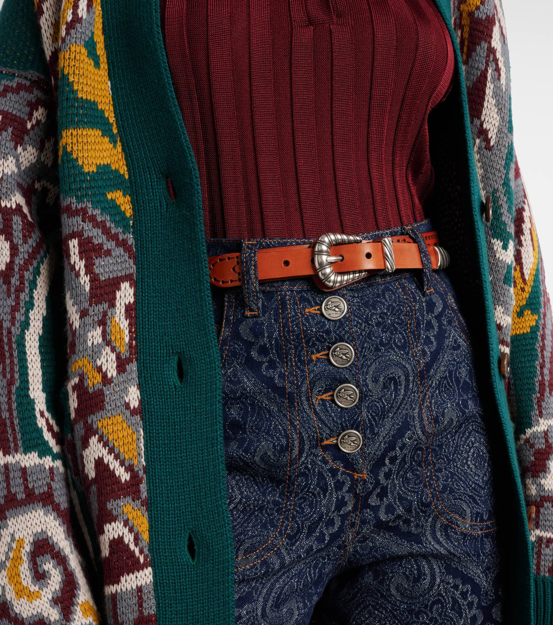 Western leather belt - 2