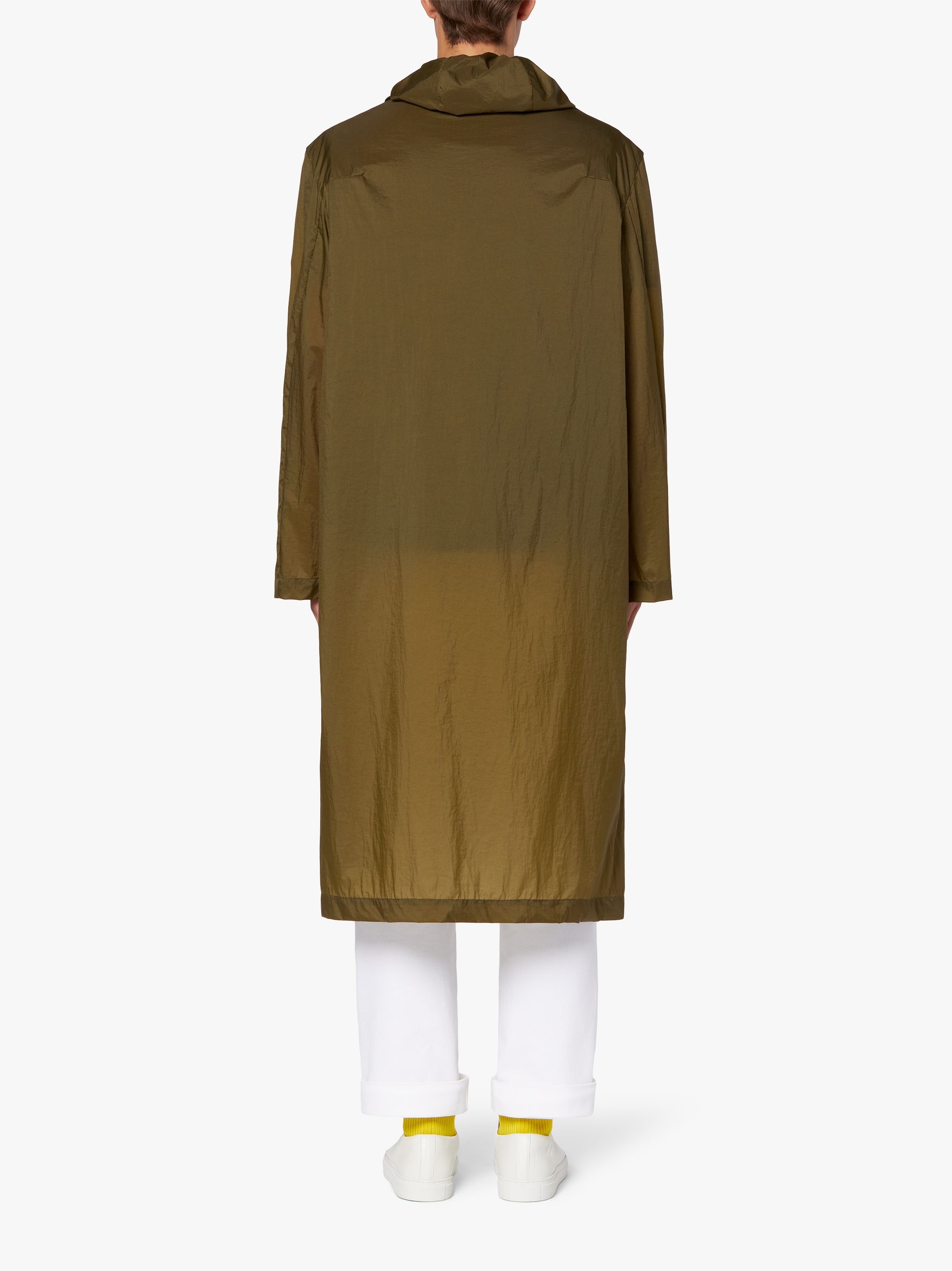 WOLFSON KHAKI NYLON HOODED COAT | GMM-219 - 3