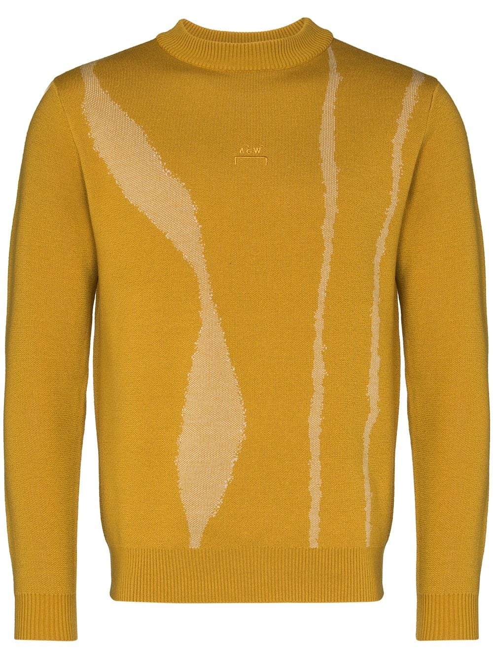 patterned wool jumper - 1