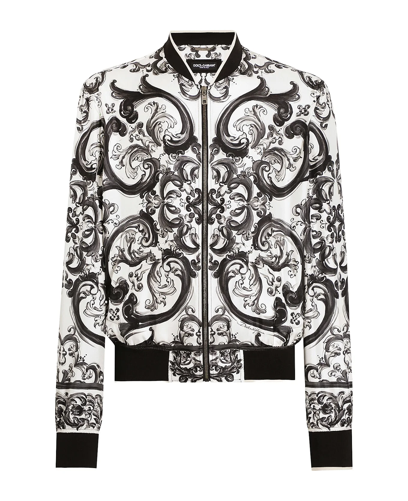 Silk Jacket With Maiolica Print - 1