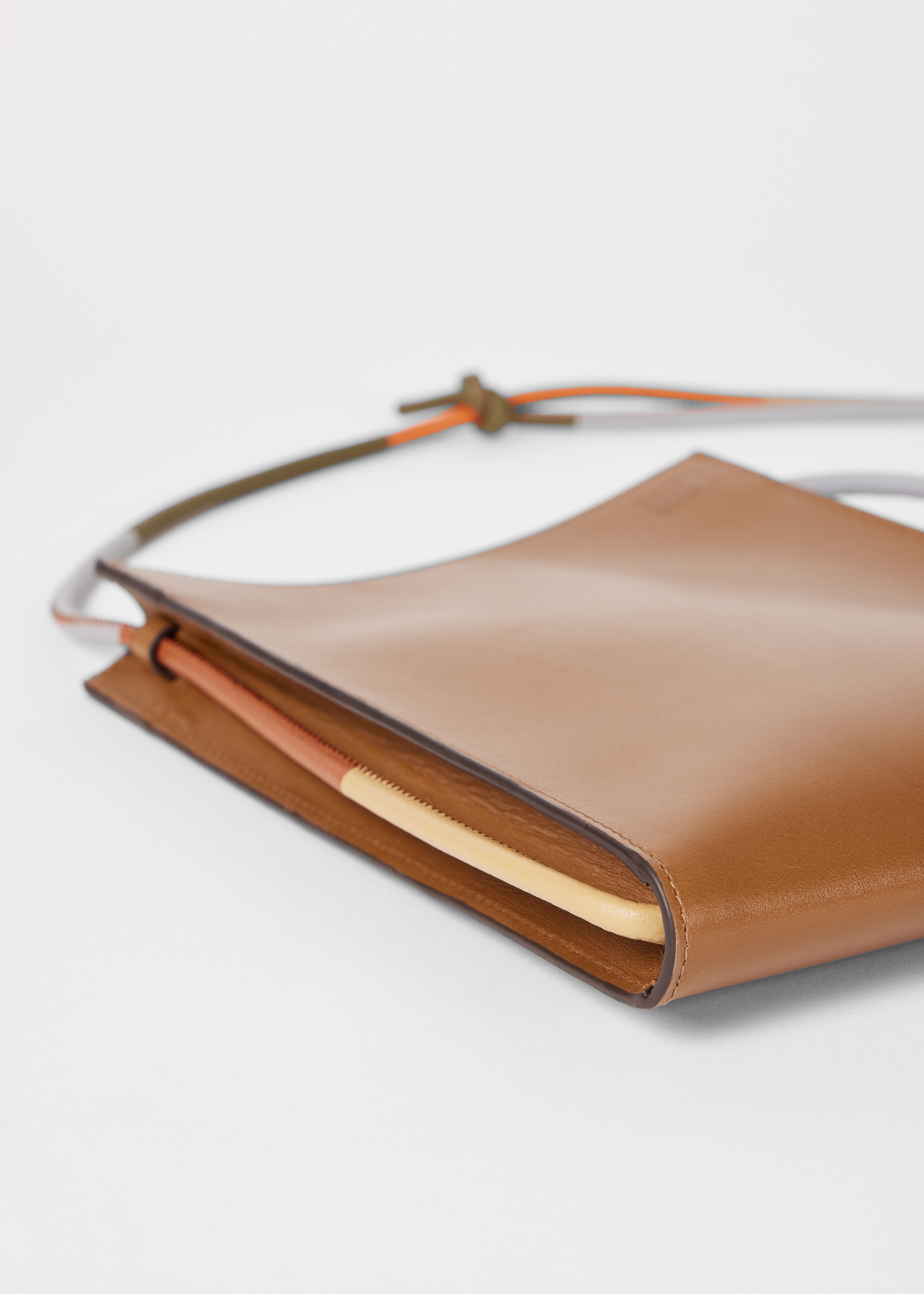 Tan Leather Cross Body Phone Bag - 3