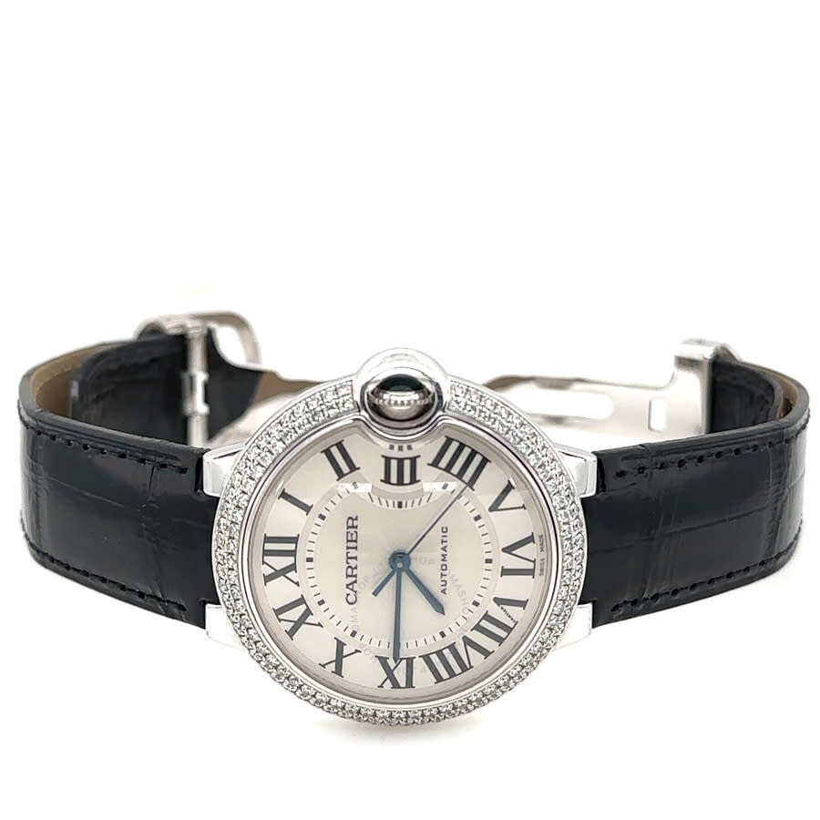 Pre-owned Cartier Ballon Bleu De Cartier Diamond Silver Flinque Dial Ladies Watch WE902067 - 5