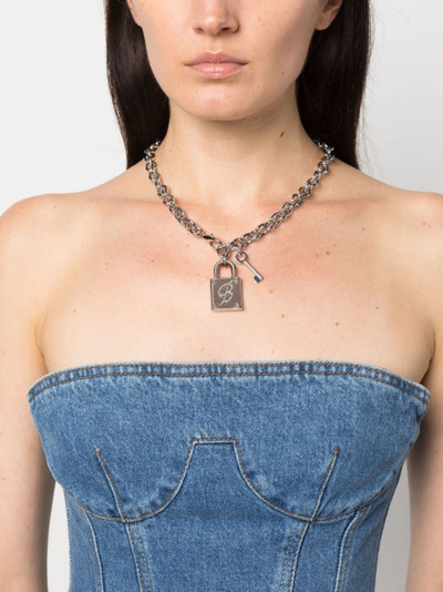 Blumarine padlock-detail polished-finish necklace outlook