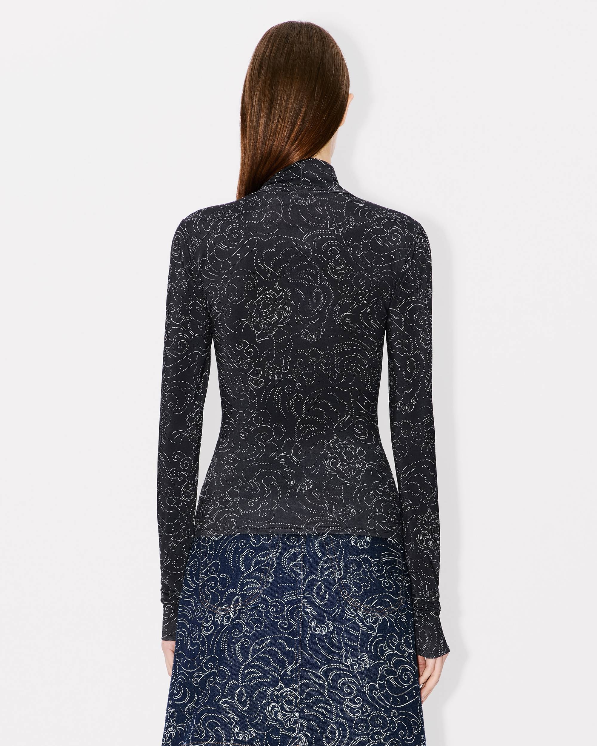 'KENZO Star Tiger' all-over turtle neck - 4