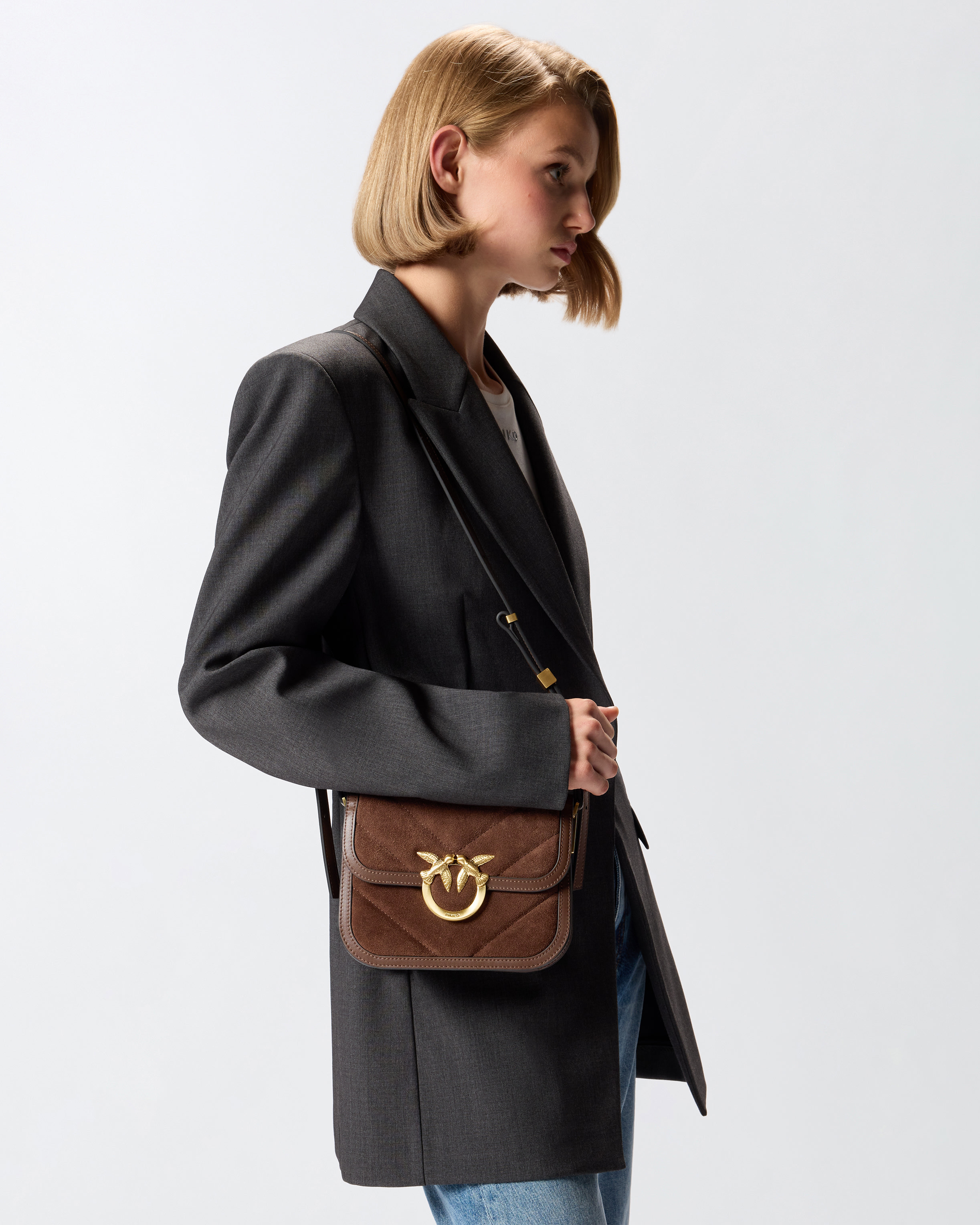 SUEDE MINI LOVE BAG BOX SHOULDER BAG - 6