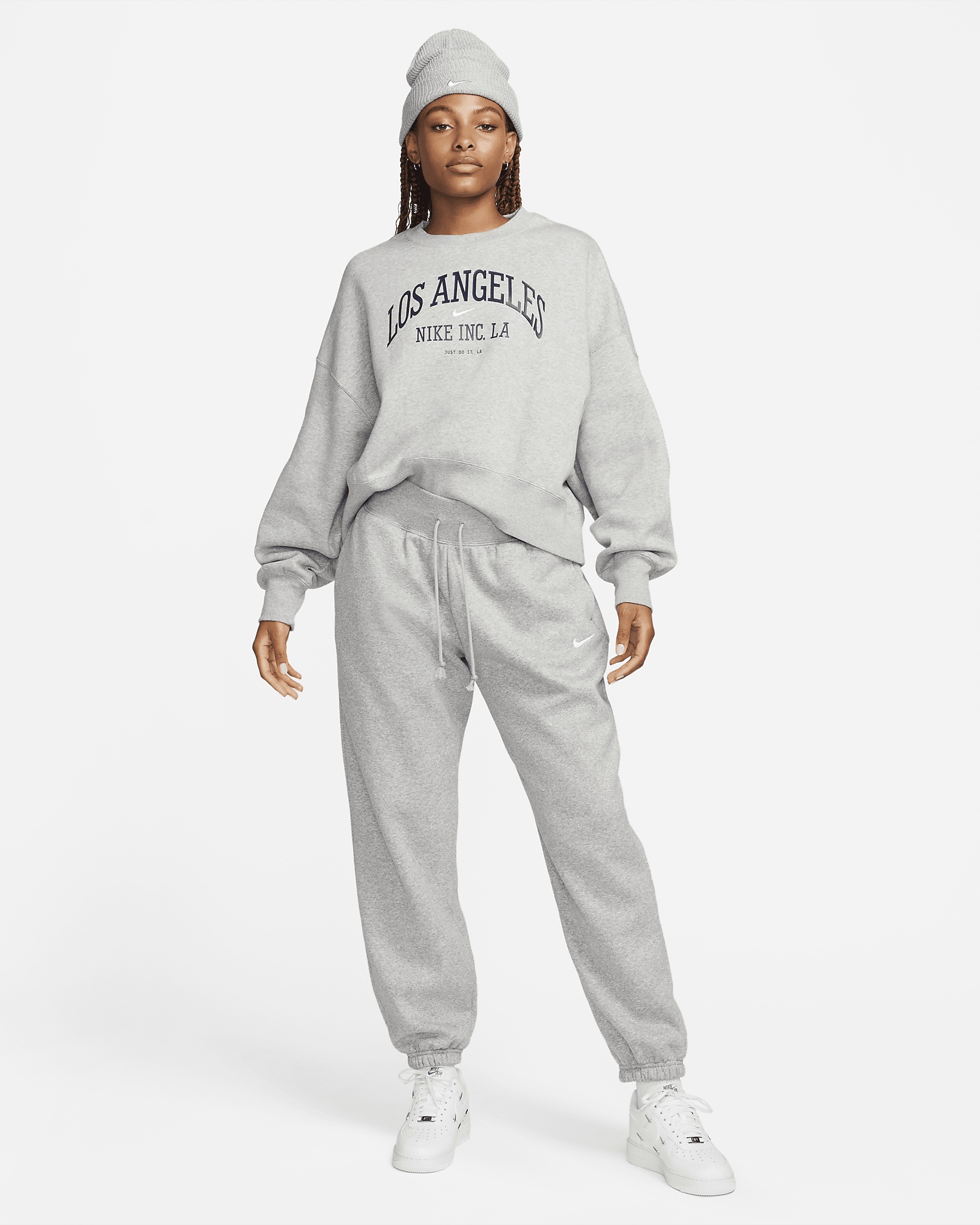 Women's Nike Sportswear Phoenix Fleece Over-Oversized Crew-Neck Graphic Sweatshirt - 5