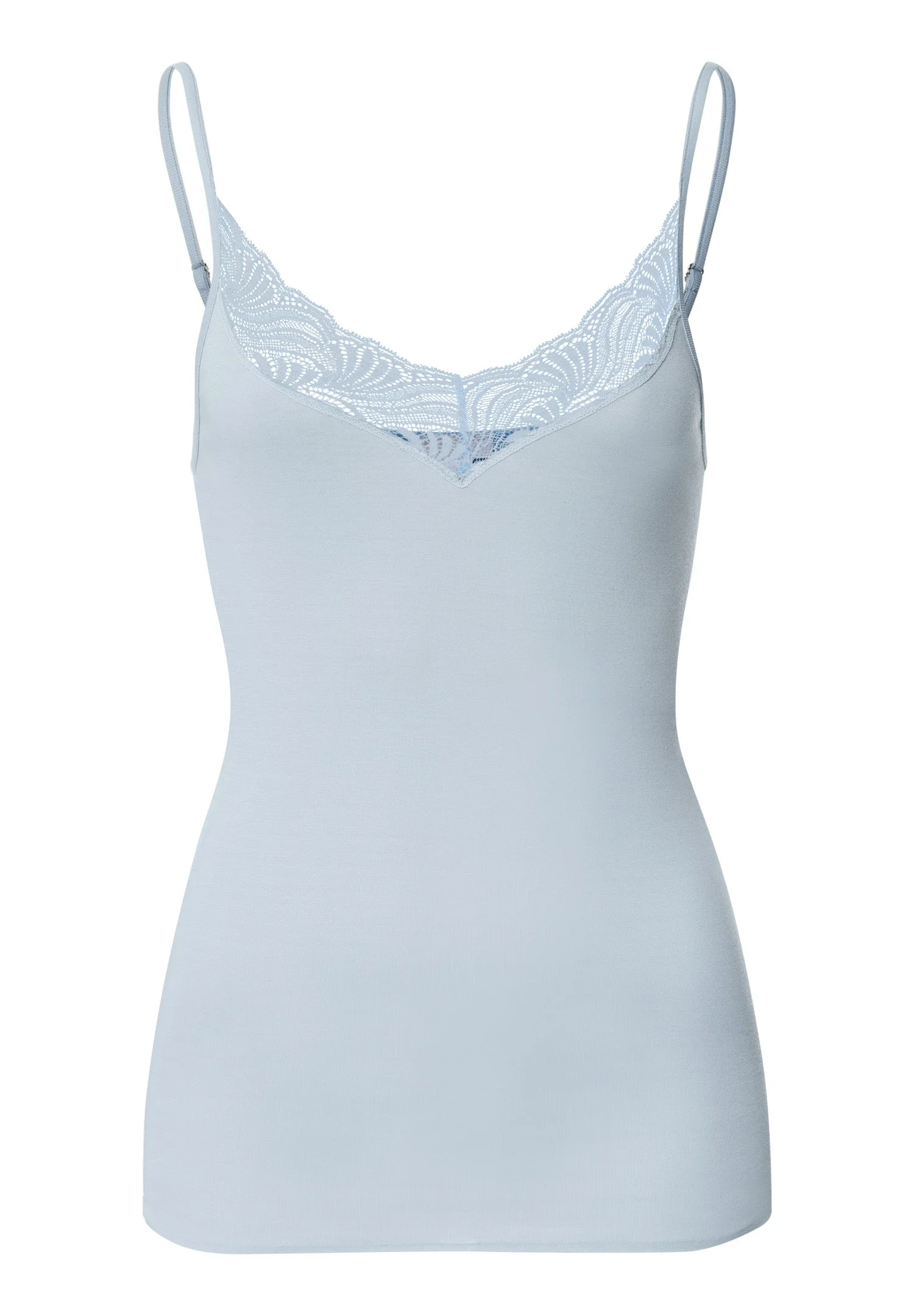 Cotton Delight Lace Trim Cotton Camisole - 1