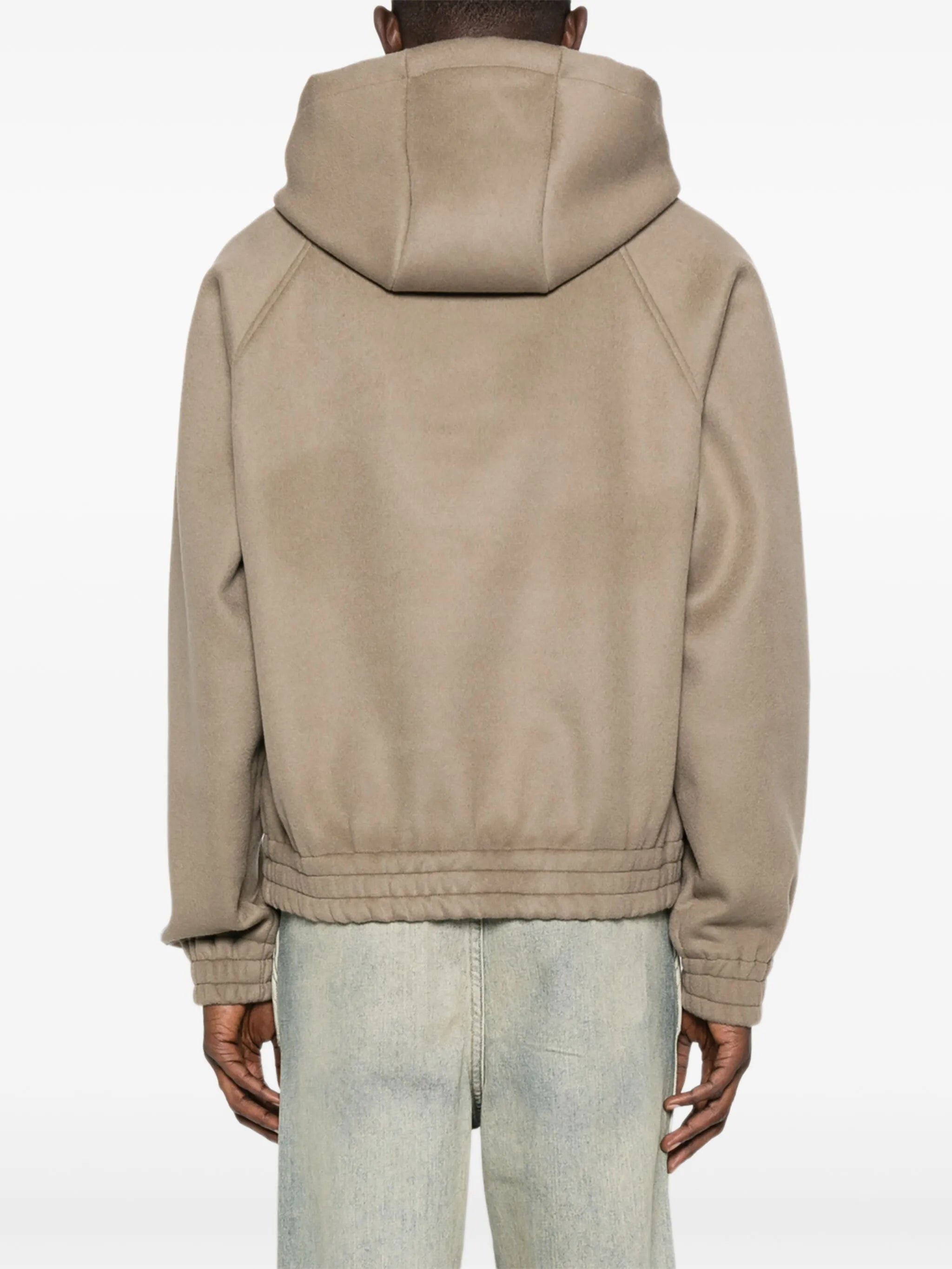half-zip knitted hoodie - 4