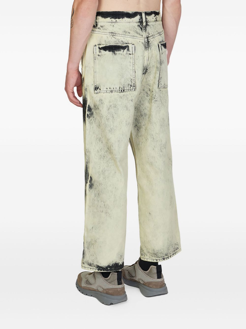 faded-wash regular jeans - 4