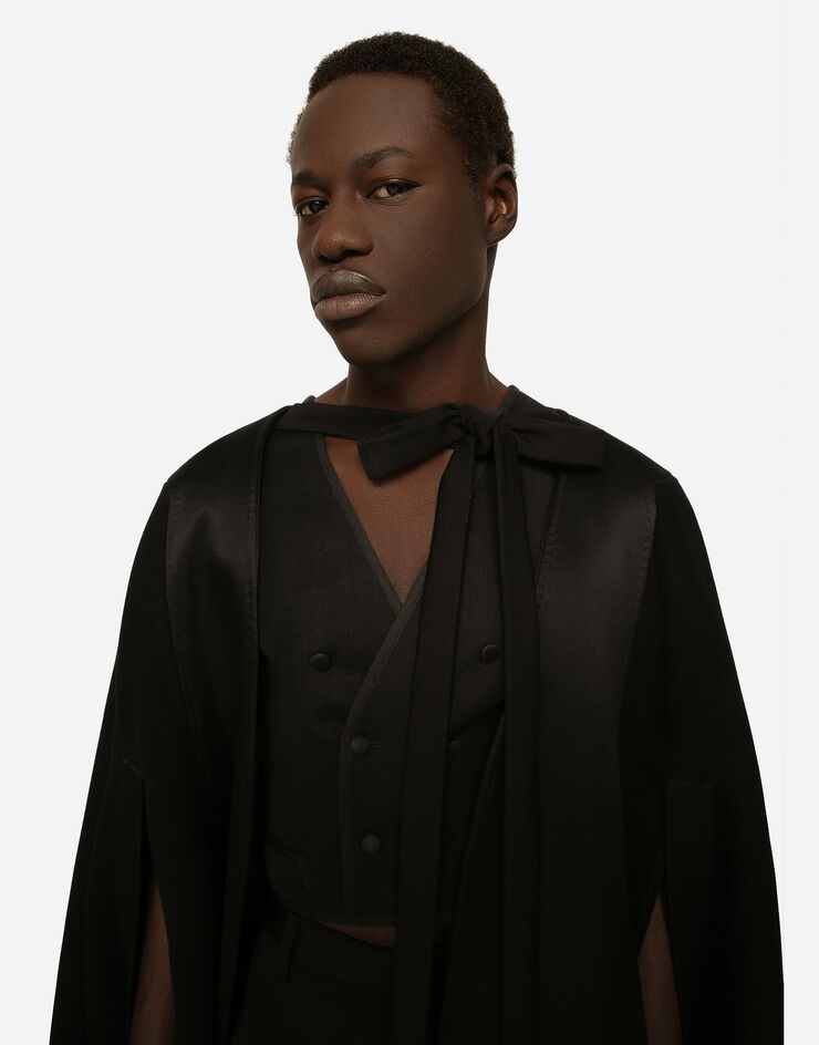 Double wool baize cape - 4