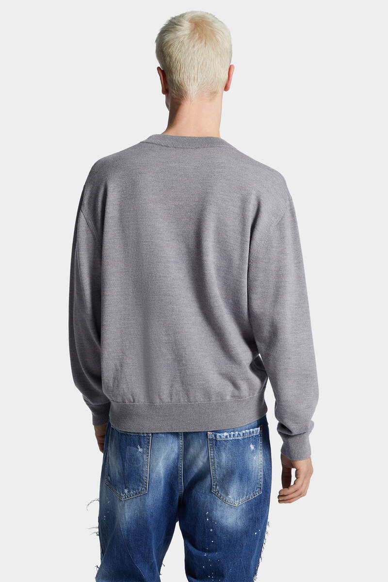DSQUARED2 PATCH KNIT SWEATER - 4