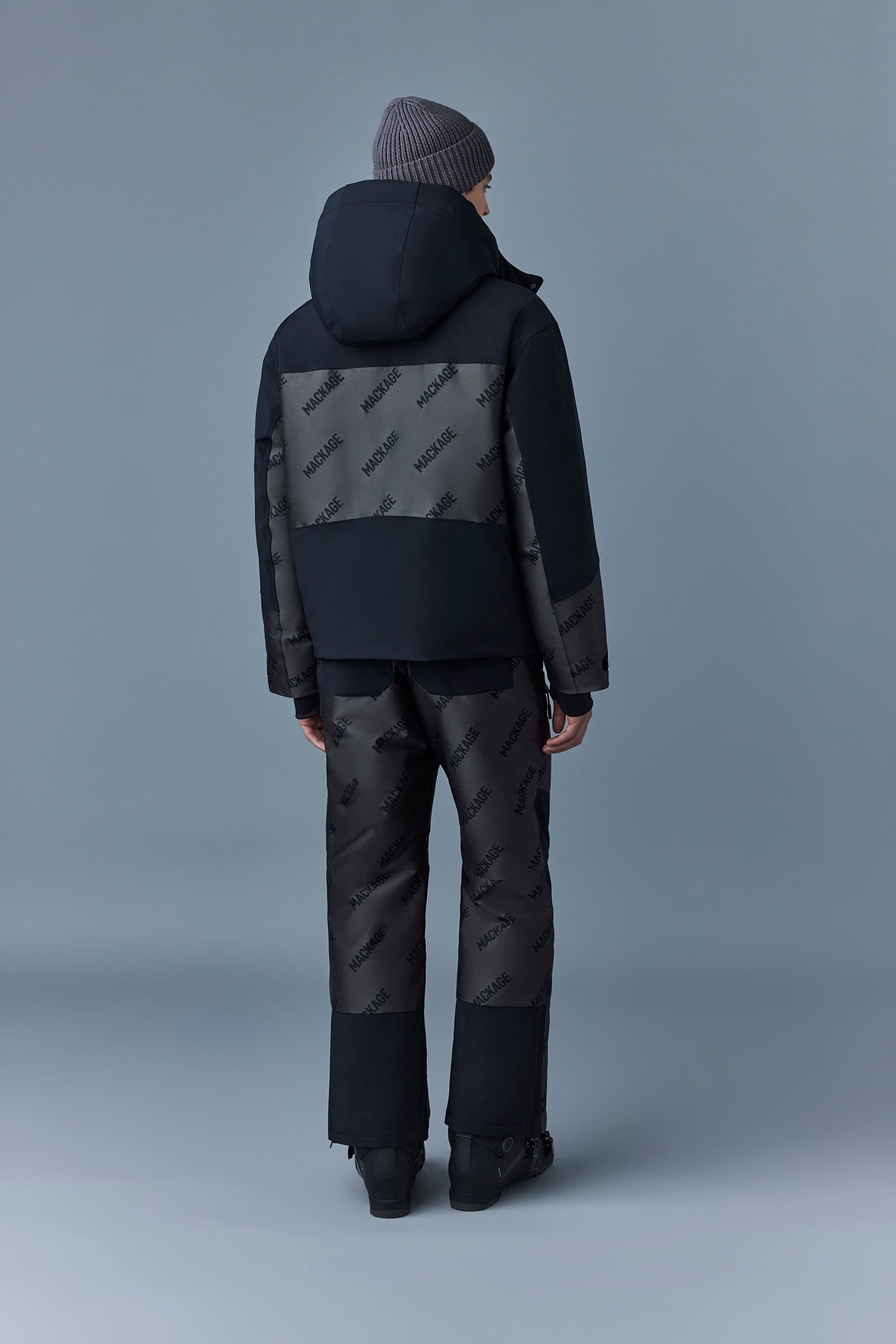 FARRIS-JMG Down ski jacket with Jacquard logo pattern - 4