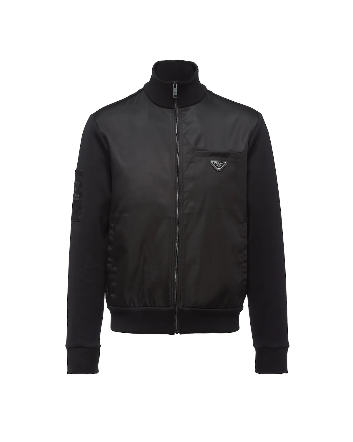 Fleece jacket with nylon details - 1