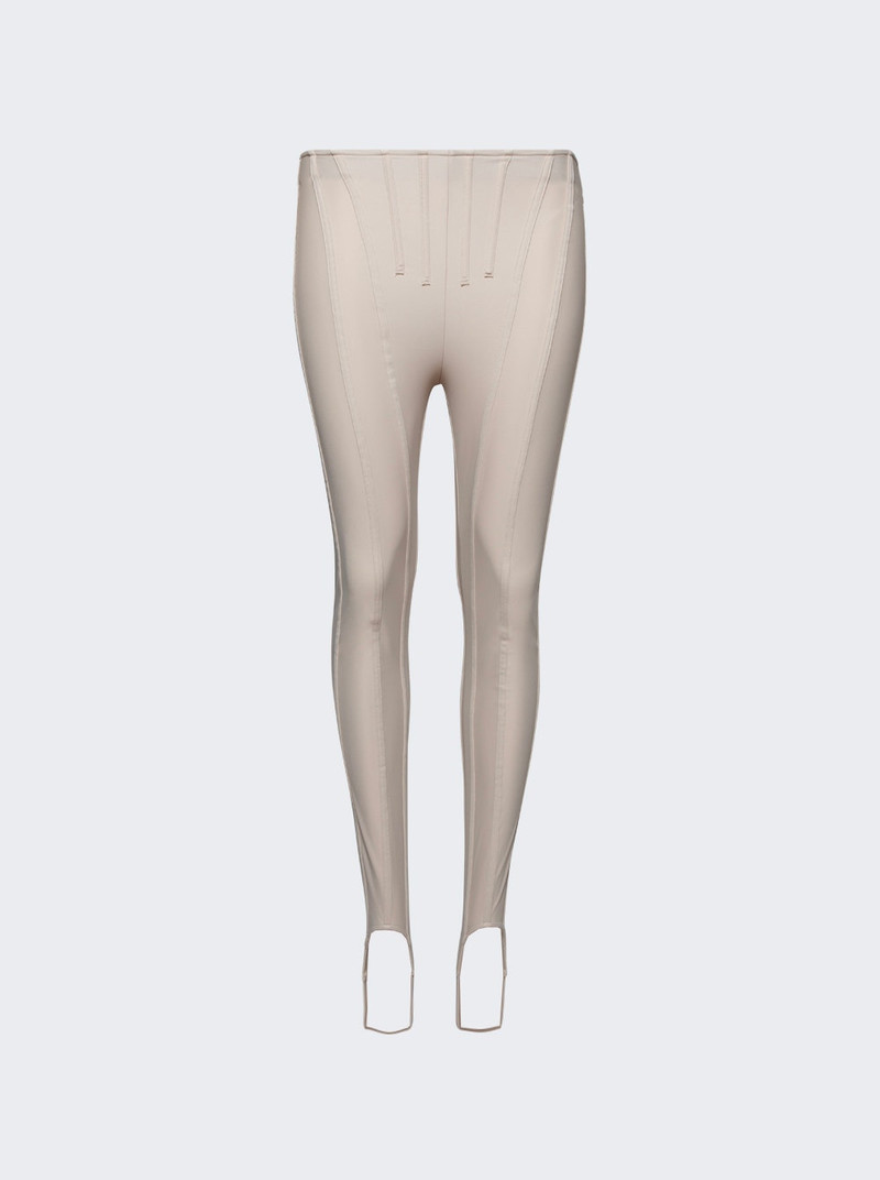 Panelled Corseted Leggings Cement 1