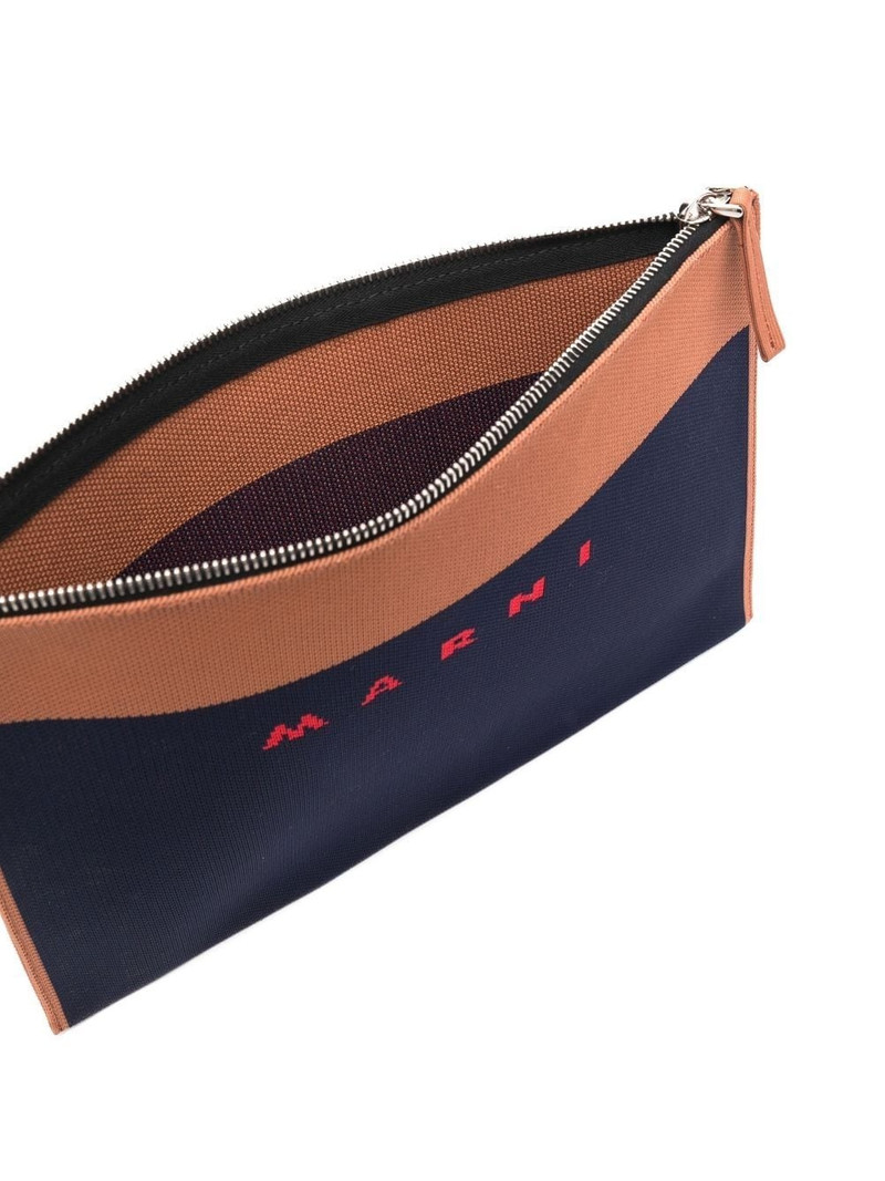logo print clutch bag 5